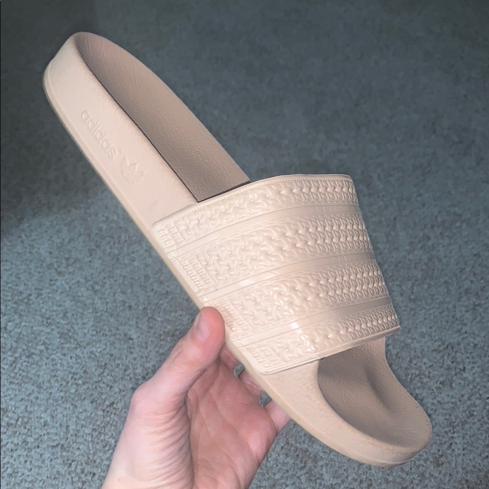 Adidas Women's Tan Slide Sandals